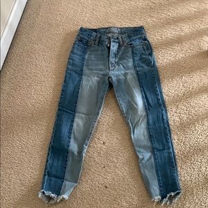 AE double colored cropped jeans